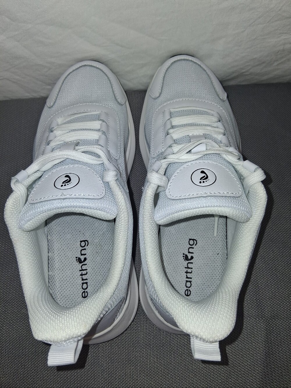 GroundingWell Earthing White Sneaker with Black Logo Accent - Picture 10 of 16